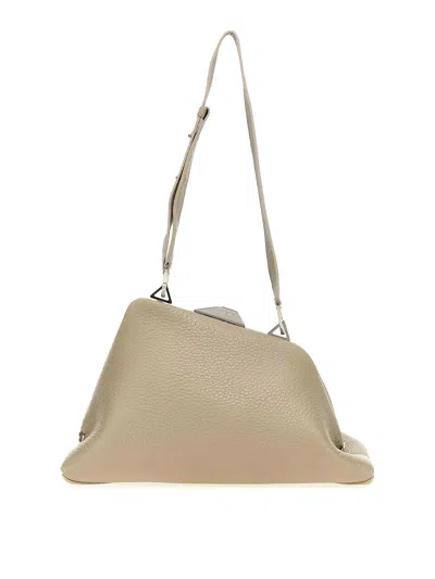Attico Day Off Shoulder Bag In Beige