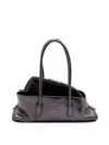 Attico `la Passeggiata` Small Top Handle Bag In Gray