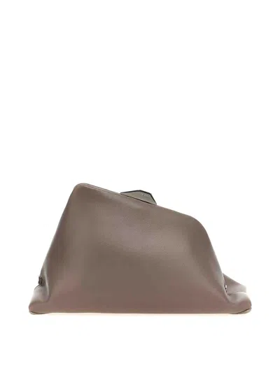 Attico Day Off Shoulder Bag In Brown
