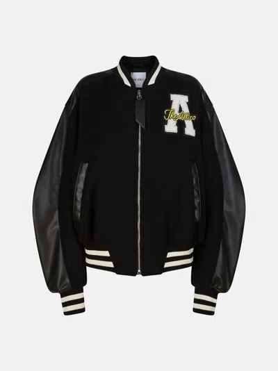 Attico The  Coats Gend - Black Bomber Black Main Material: 75% Virgin Wool 25% Polyamide, Second Mate