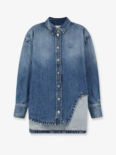 Attico Bomber Blue Denim Shirt