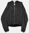Attico Hooded Bomber Jacket Casual Jackets And Parka In Black