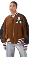 Attico Bomber Jacket Jackets Multicolor In Brown
