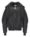 Attico Wool-blend Bomber Jacket In Grey