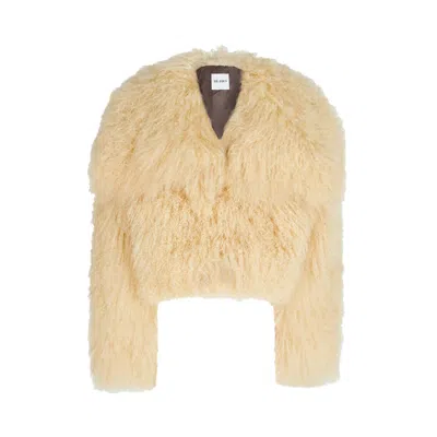 Pre-owned Attico Bomber Jacket 'natural' | Tan | Women's Size 38 In Brown