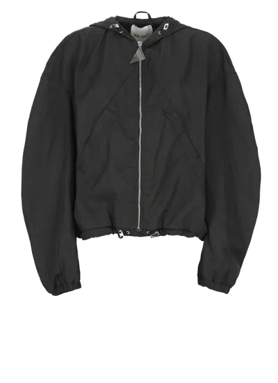 Attico Bomber Jacket With Logo In Black