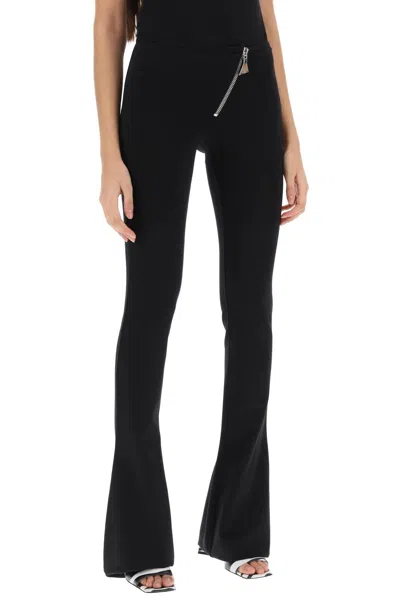 ATTICO BOOTCUT PANTS WITH SLANTED ZIPPER