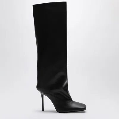 Attico Sienna 105 Knee-high Boots In Calf Leather In Black