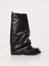 Attico 'robin' Black Boots With Square Toe And Logo Plaque On The Rear In Schwarz