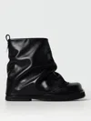 Attico 'mini Robin' Black Ankle Boots With Logo Plaque On The Rear And Pull-tab At The Heel In Schwarz