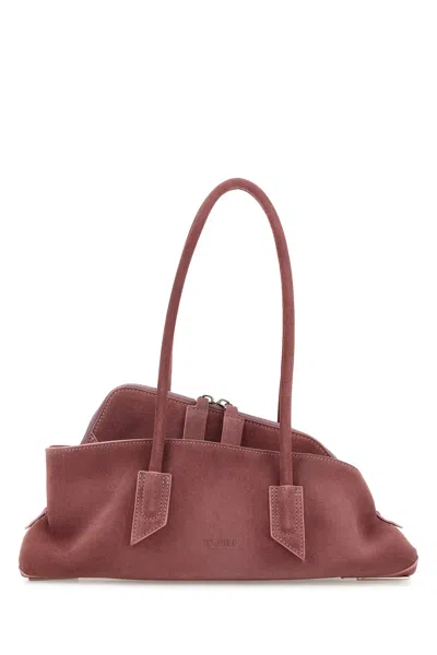 Attico Pink Suede Small La Passeggiata Shoulder Bag