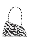 Attico Black And White Leather Shoulder Bag