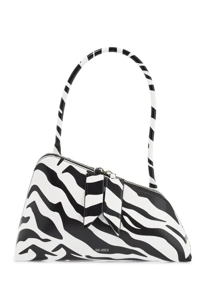 Attico Black And White Leather Shoulder Bag