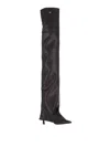 Attico Knee-high Boots With Pointed Toe And Stiletto Heel In Brown