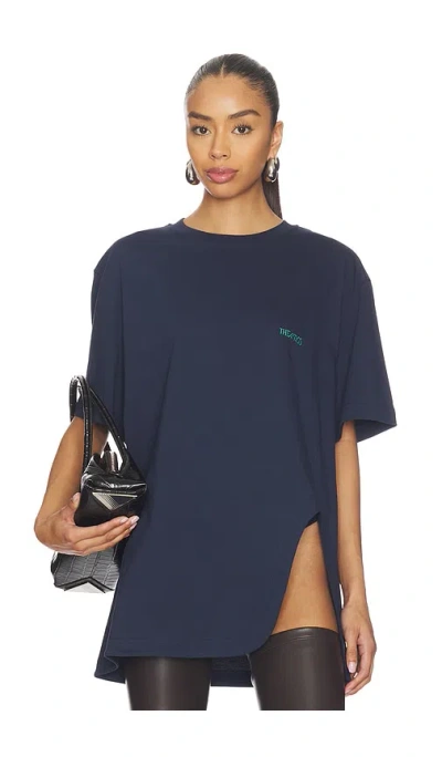 Attico Boxy Tee In Blue