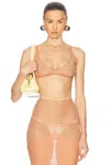 Attico Bra Top In Peach