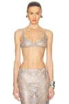 Attico Bra Top In Silver