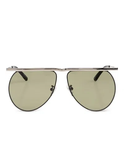 Attico Browline Sunglasses In Silver