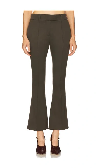Attico Wool Long Pant In Brown