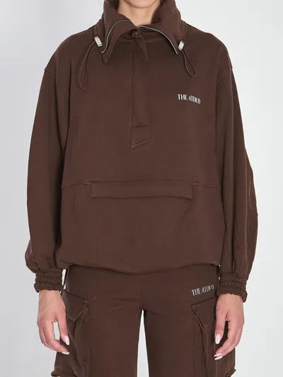 ATTICO BROWN ANORAK SWEATSHIRT