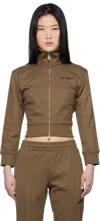 Attico Brown Bonded Logo Track Jacket In 064 Brown