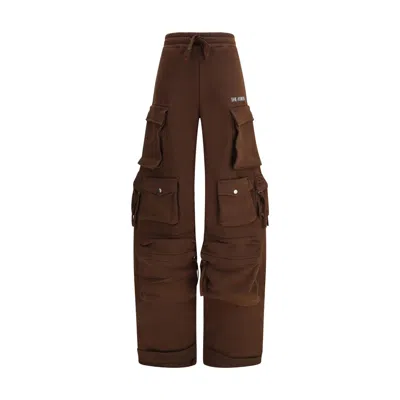 Attico Brown Cotton Casual Pants