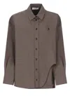 Attico Brown Cotton Shirt In Brown