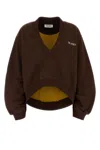 Attico Brown Cotton Sweatshirt