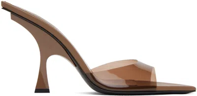 Attico Brown Ester Heeled Sandals In 590 Chocolate