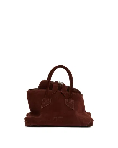 Attico Brown La Passeggiata Mini Suede Bag In Brown Marrone   #3d322d