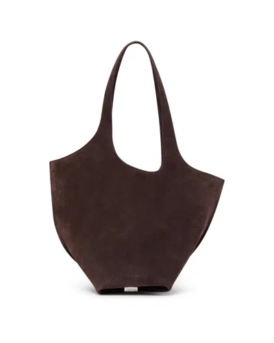 Attico La Scoop Medium Shoulder Bag In Brown