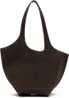 Attico Brown La Scoop Shoulder Bag