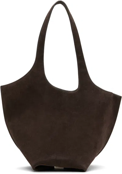 Attico Brown La Scoop Shoulder Bag