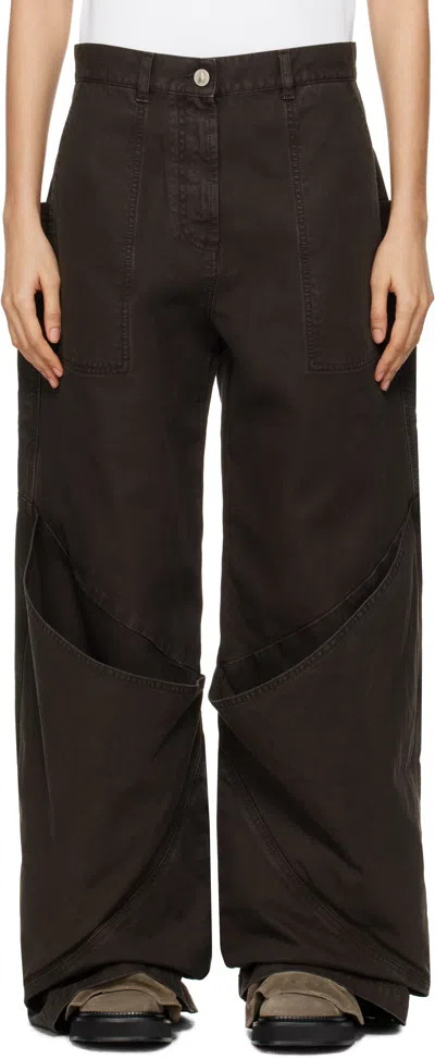 Attico Brown Long Jeans In 064 Brown