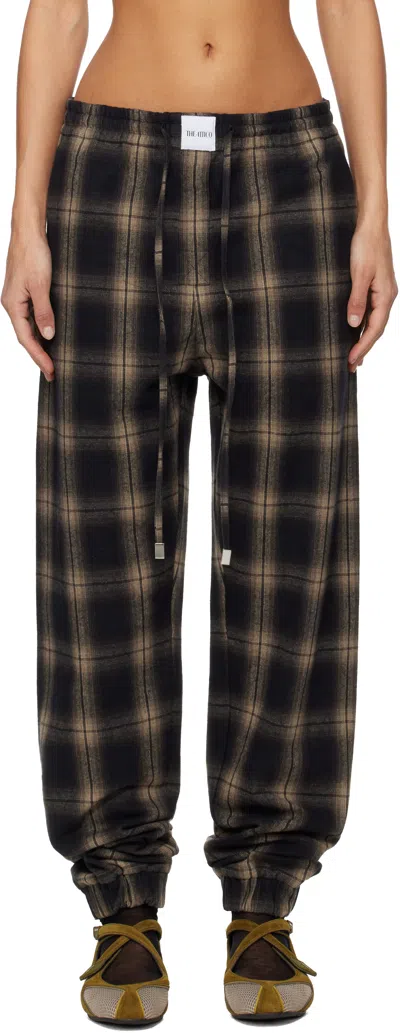 ATTICO BROWN LONG TROUSERS