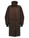 Attico Long Windbreaker In Brown