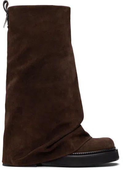 Attico Brown Robin Combat Boots