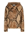 Attico Hooded Pullover Brown Shades In Brown