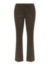 Attico Tailored Brown Trousers With Slightly Flared Silhouette In Brown
