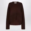 Attico Brown Wool And Cashmere Sweater In Brown
