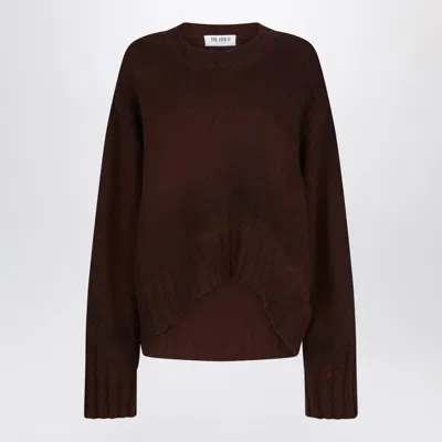 ATTICO BROWN WOOL AND CASHMERE SWEATER