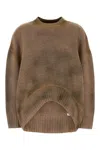 Attico Pullover Mit Logo-stickerei In Brown