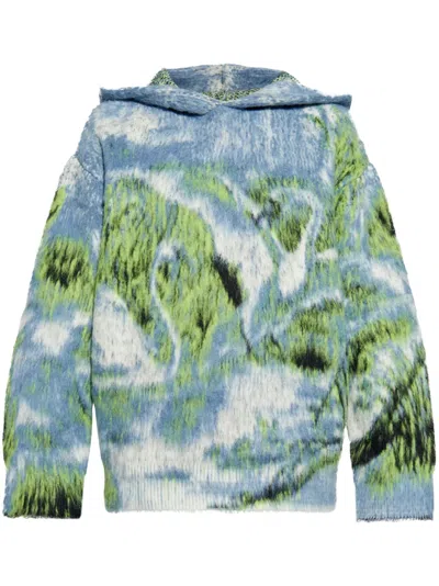 ATTICO BRUSHED-JACQUARD SWEATER