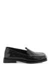 Attico Micol Leather Loafers In Black