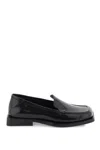 ATTICO BRUSHED LEATHER SQUARE TOE LOAFERS FOR WOMEN