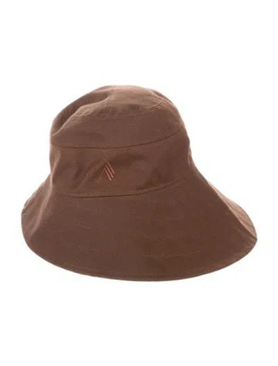 Pre-owned Attico Bucket Hat In Brown