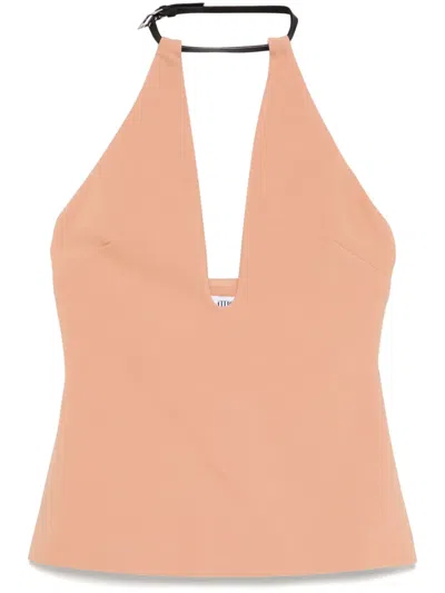 Attico Buckled Top In Neutrals