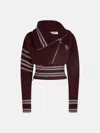 Attico Cardigan Burgundy In Burgundy