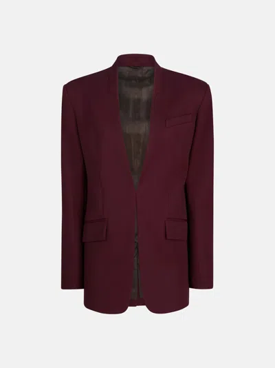 Attico Wool Gabardine In Burgundy