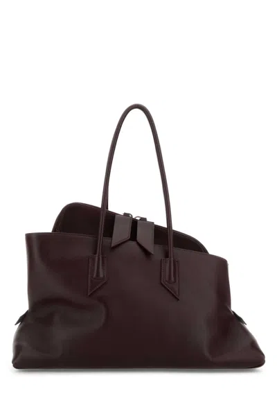 Attico Burgundy Leather Medium La Passeggiata Shoulder Bag